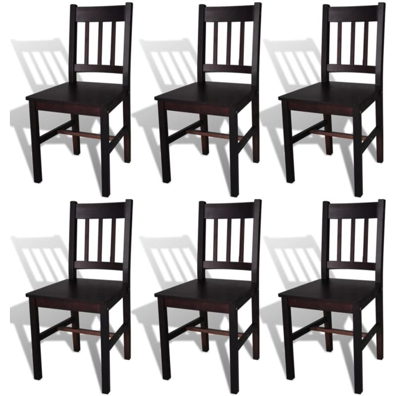 foto del prodotto vidaxl sedie da pranzo in legno marroni set 6 pz