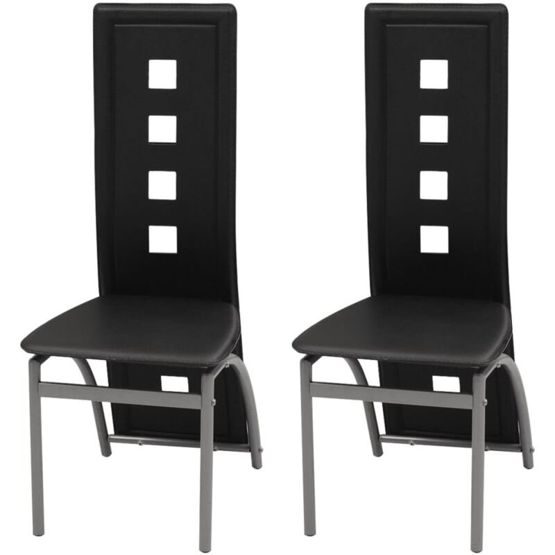 foto del prodotto vidaxl sedie da pranzo set 2 pz in ecopelle design ergonomico sedie vari colori colore nero