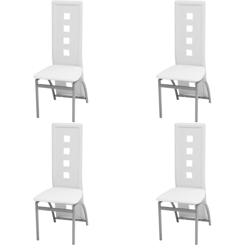 foto del prodotto vidaxl sedie da pranzo set 4 pz in ecopelle design ergonomico sedie vari colori colore bianco