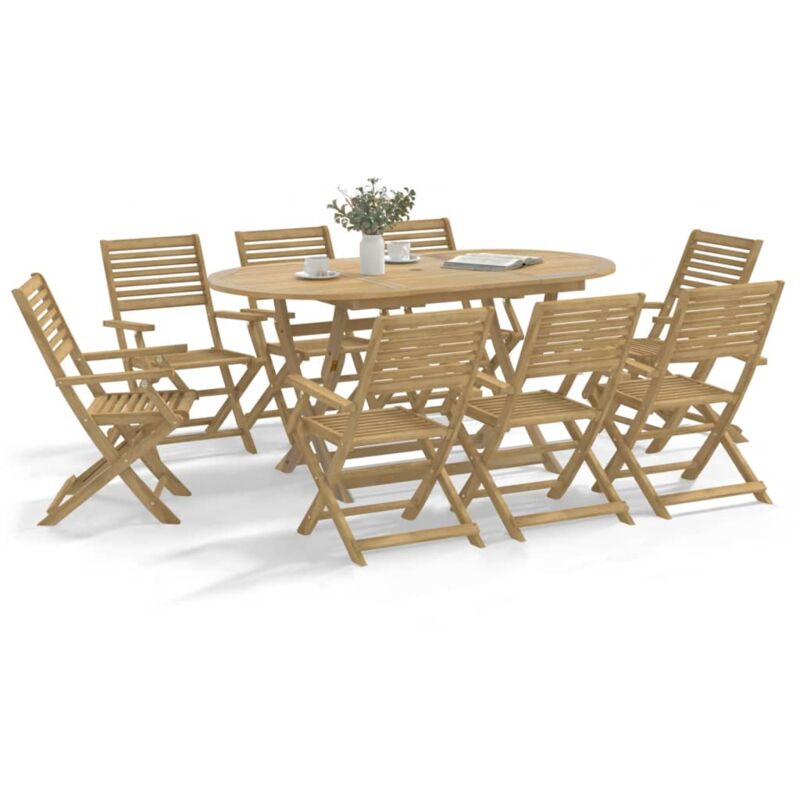 foto del prodotto vidaxl sedie giardino pieghevoli 6pz 54,5x61,5x86,5 cm massello acacia