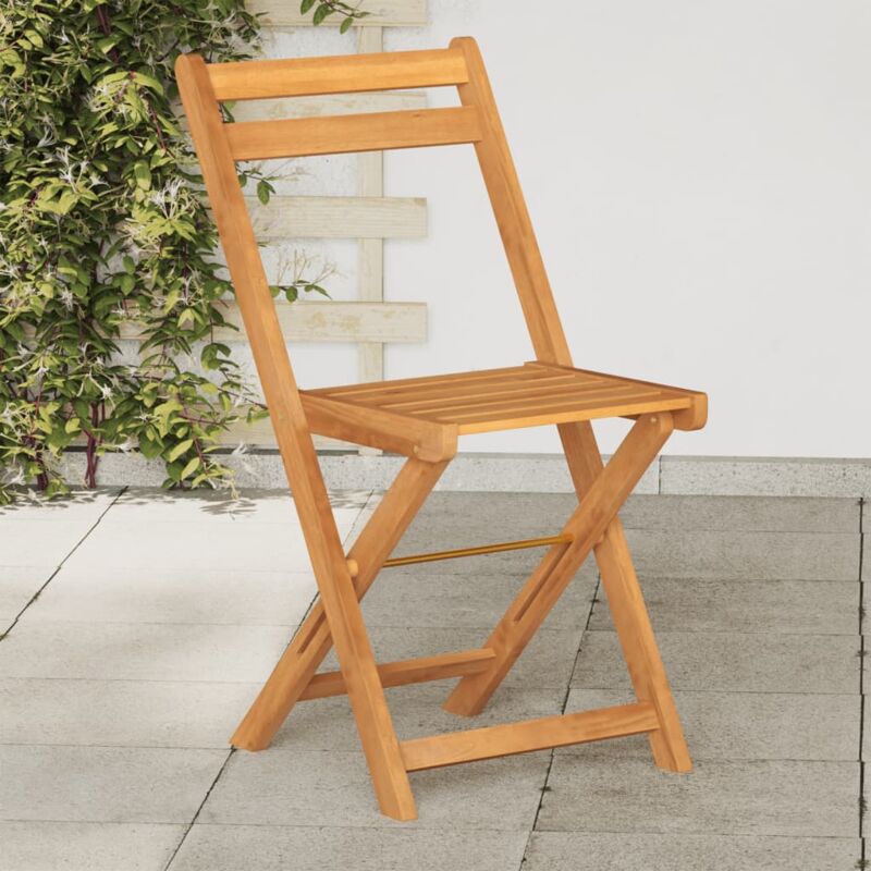 foto del prodotto vidaxl sedie pieghevoli da bistr 4 pz in legno massello di acacia