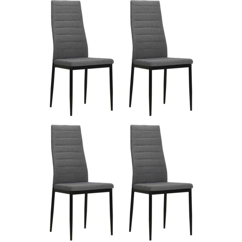 foto del prodotto vidaxl sedie sala da pranzo set 4 pz in tessuto sedie cucina design moderno vari colori set 4 pezzii grigio chiaro