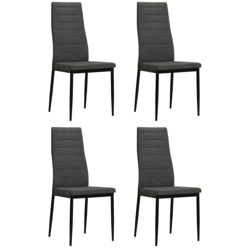 foto del prodotto vidaxl sedie sala da pranzo set 4 pz in tessuto sedie cucina design moderno vari colori set 4 pezzii grigio scuro
