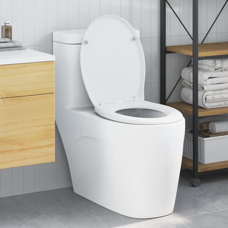 foto del prodotto vidaxl sedile del water con chiusura morbida duroplast bianco