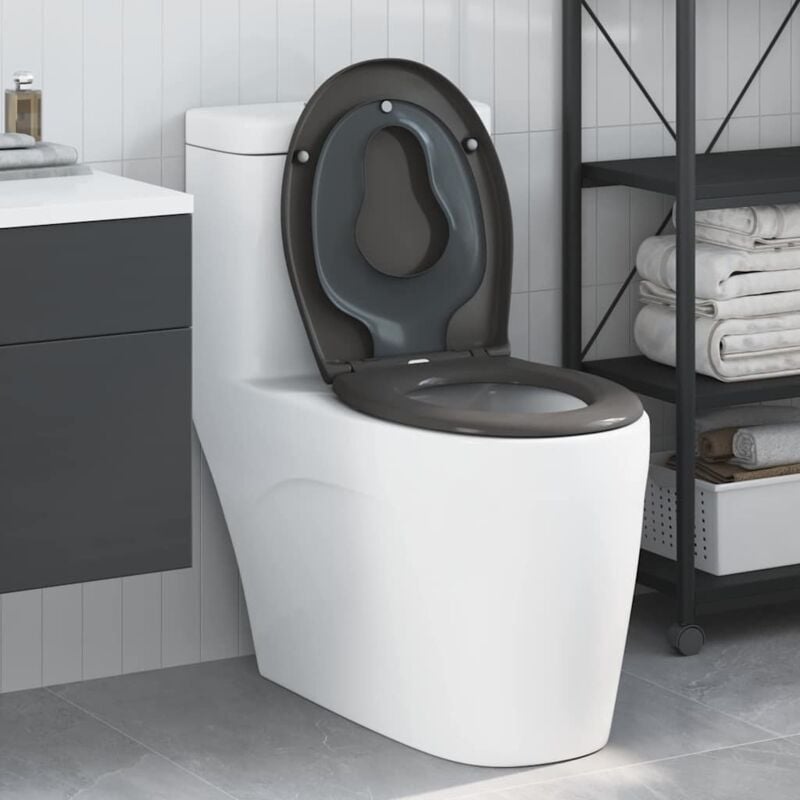 foto del prodotto vidaxl sedile per toilette familiare con sedile per bambini sgancio rapido in duroplast