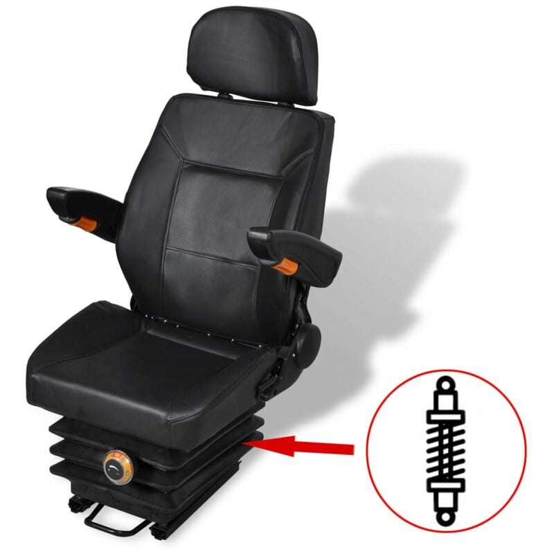 foto del prodotto vidaxl sedile per trattore con sospensione