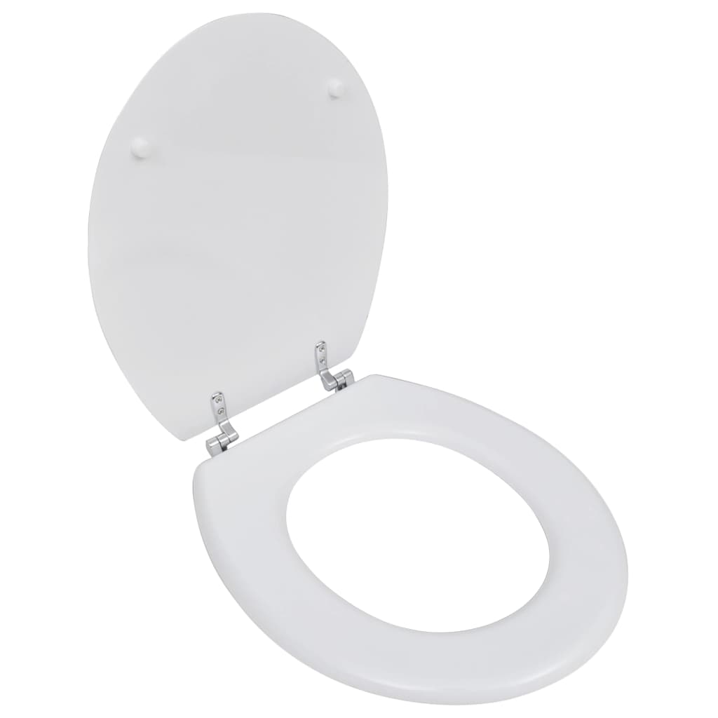 foto del prodotto vidaxl sedile wc in mdf con coperchio design semplice bianco