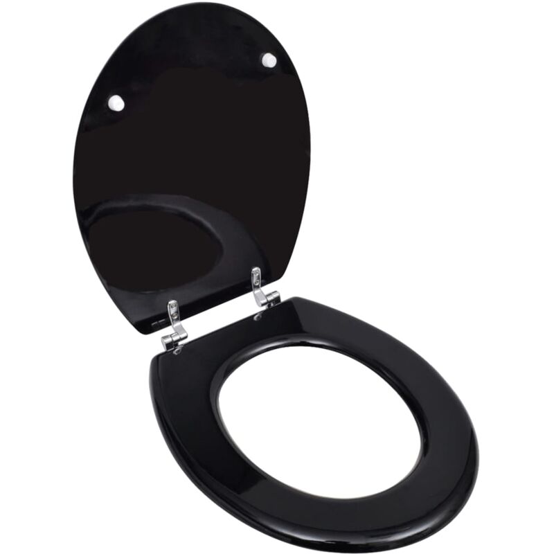 foto del prodotto vidaxl sedile wc in mdf con coperchio design semplice nero