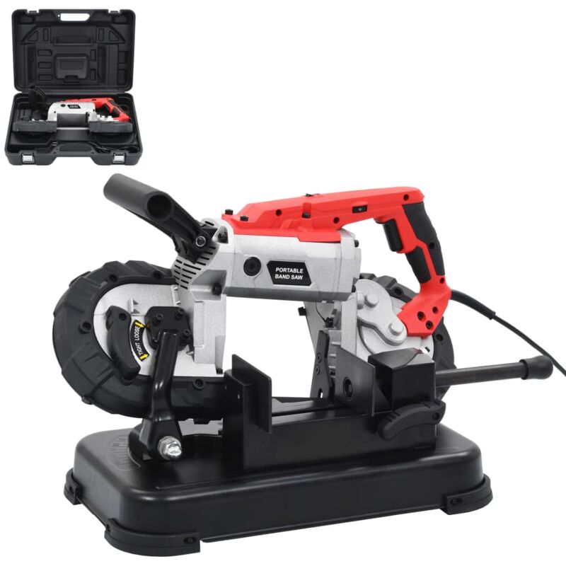 foto del prodotto vidaxl sega a nastro con base e custodia portatile in acciaio