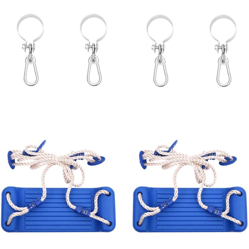 foto del prodotto vidaxl seggiolini per altalena con corde 2 pz blu 38x16 cm pe