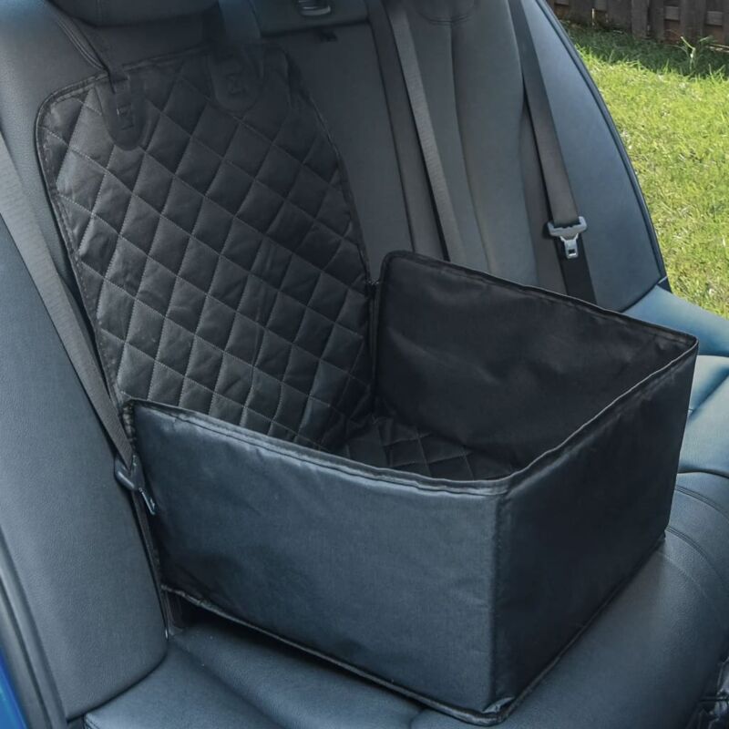 foto del prodotto vidaxl seggiolino auto per cani nero 45x45x25 55 cm