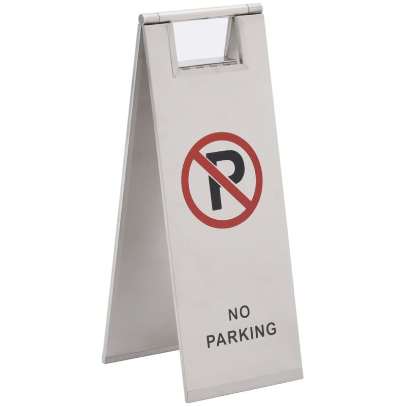 foto del prodotto vidaxl segnale di parcheggio pieghevole in acciaio inox