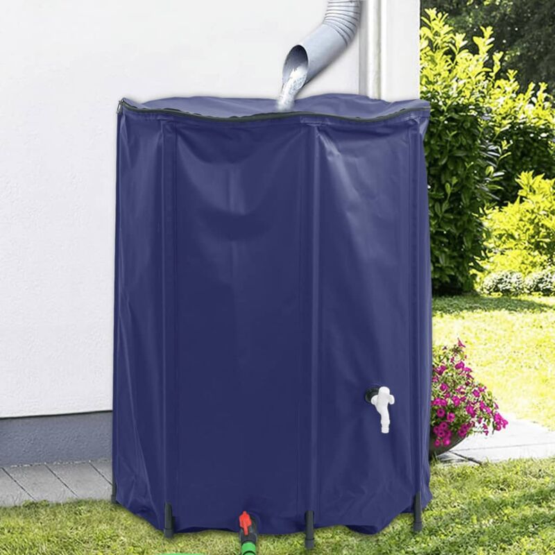 foto del prodotto vidaxl serbatoio acqua con rubinetto pieghevole 1350 l in pvc