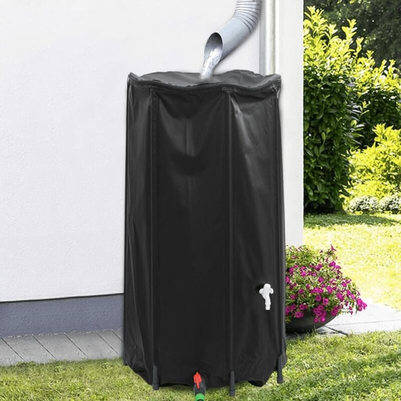 foto del prodotto vidaxl serbatoio acqua con rubinetto pieghevole 250 l in pvc