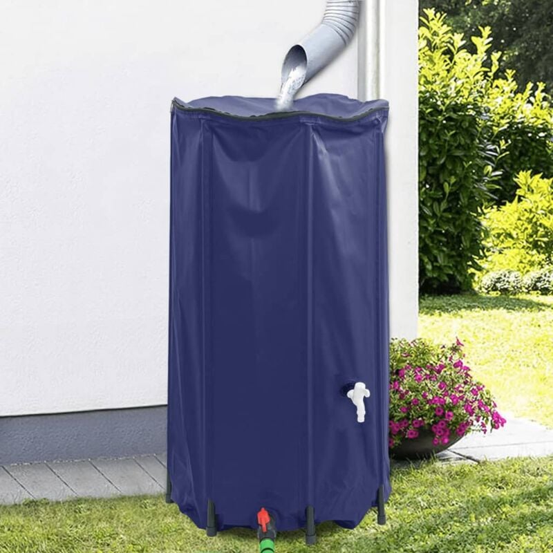 foto del prodotto vidaxl serbatoio acqua con rubinetto pieghevole 250 l in pvc