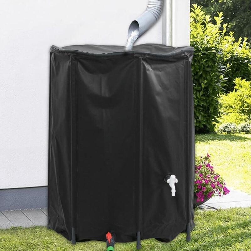 foto del prodotto vidaxl serbatoio acqua con rubinetto pieghevole 750 l in pvc