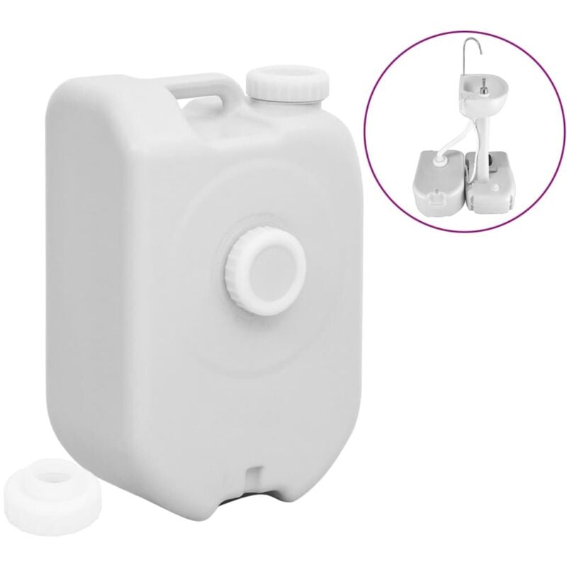 foto del prodotto vidaxl serbatoio acqua portatile con adattatore 24 l grigio