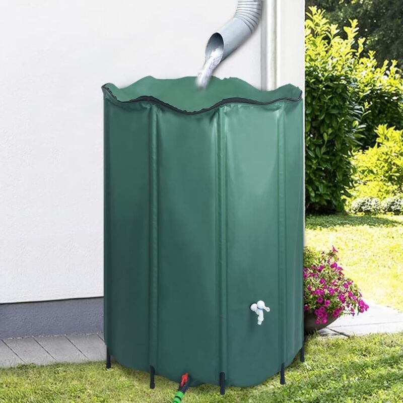 foto del prodotto vidaxl serbatoio per acqua piovana pieghevole con rubinetto 1250 l