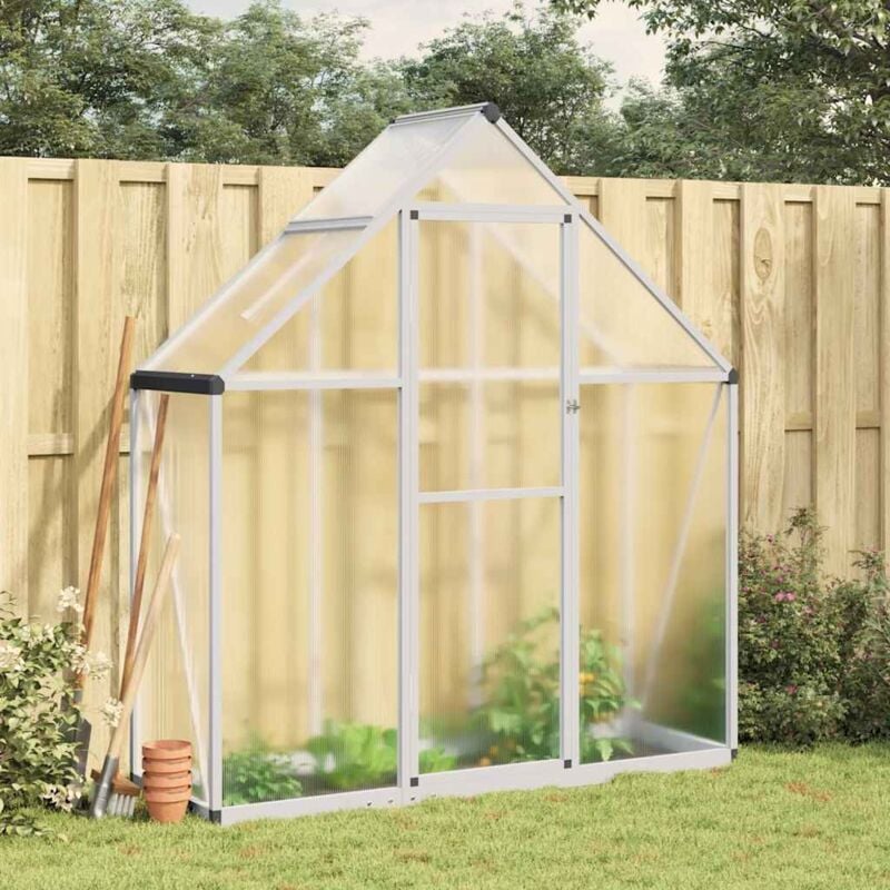 foto del prodotto vidaxl serra con base argento 169x58x195 cm in alluminio