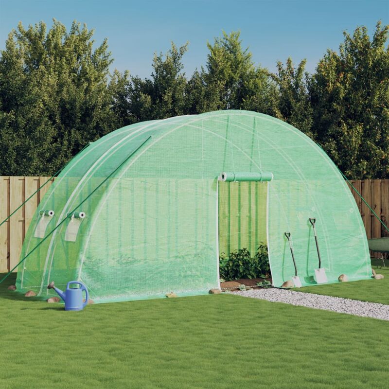 immagine 0 del prodotto vidaxl serra con telaio in acciaio verde 12 m 6x2x2,85 m