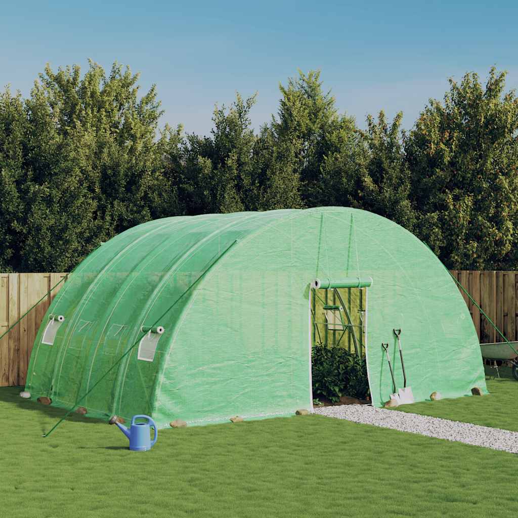 foto del prodotto vidaxl serra con telaio in acciaio verde 24 m 6x4x2,85 m