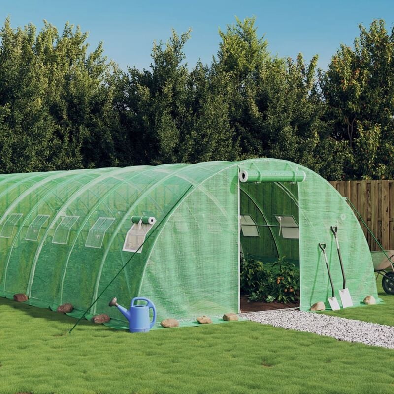 foto del prodotto vidaxl serra con telaio in acciaio verde 32 m 8x4x2 m