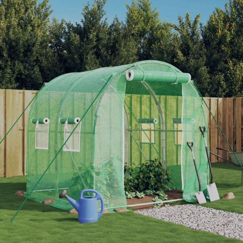 foto del prodotto vidaxl serra con telaio in acciaio verde 4 m 2x2x2 m