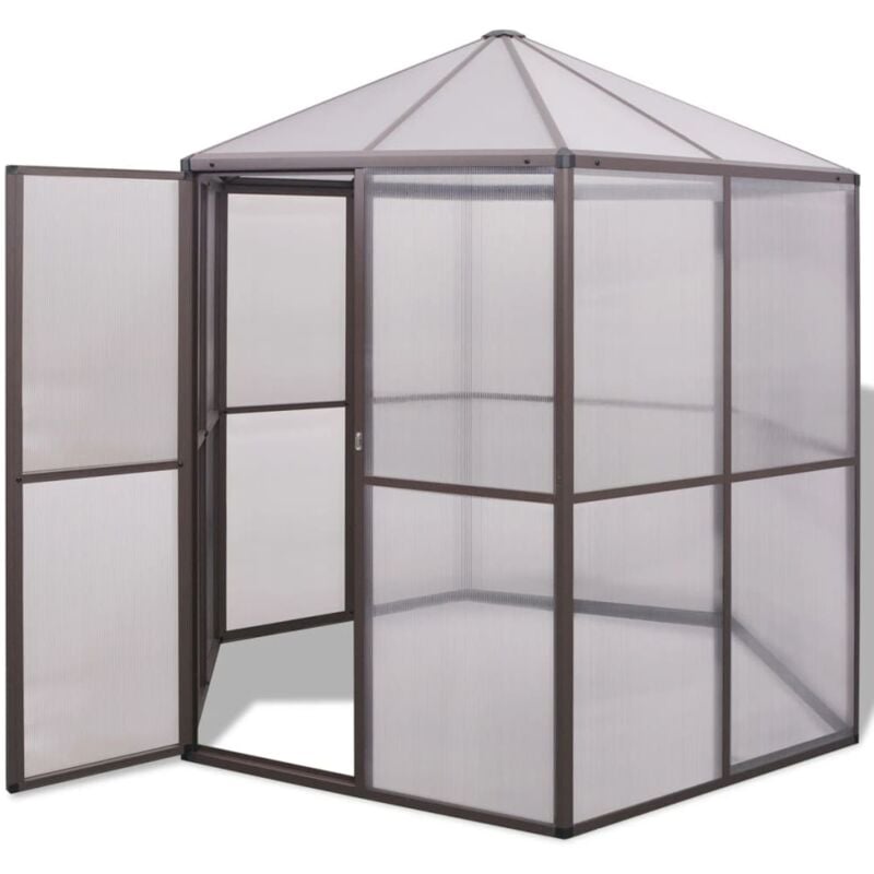 foto del prodotto vidaxl serra in alluminio 240x211x232 cm