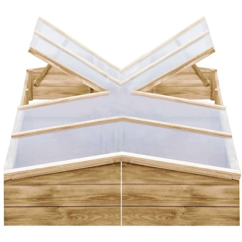 foto del prodotto vidaxl serre 2 pz in legno di pino impregnato 200x50x35 cm