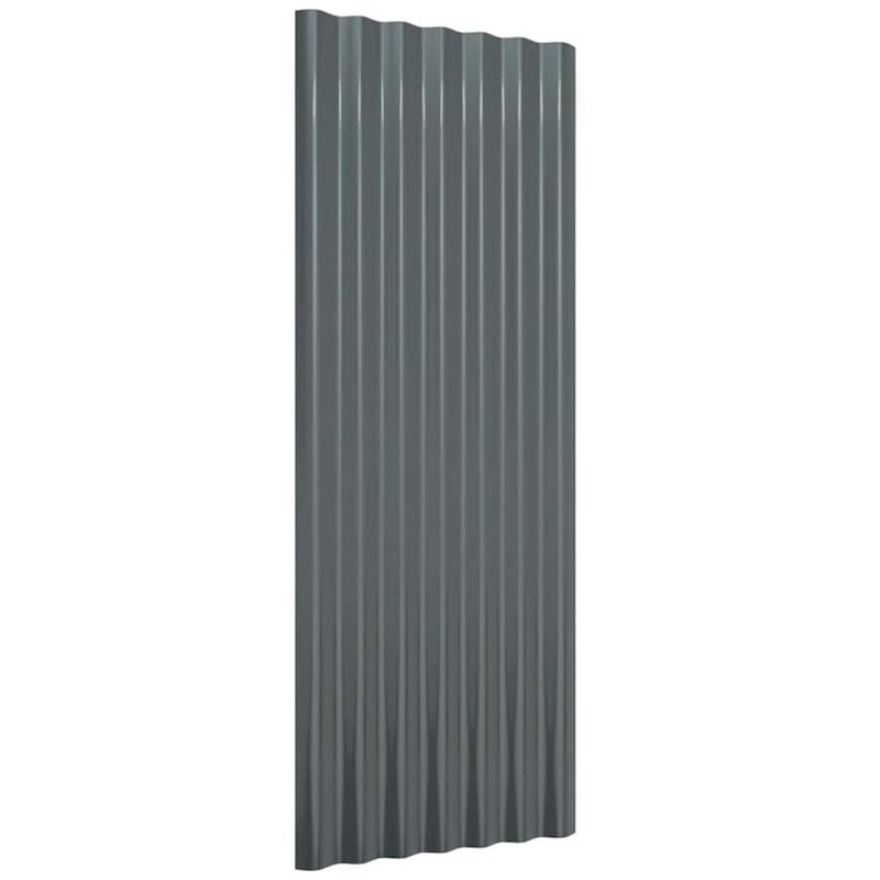 foto del prodotto vidaxl set 12 pannelli in acciaio verniciato a polvere 100x36cm da esterni vari colori colore antracite