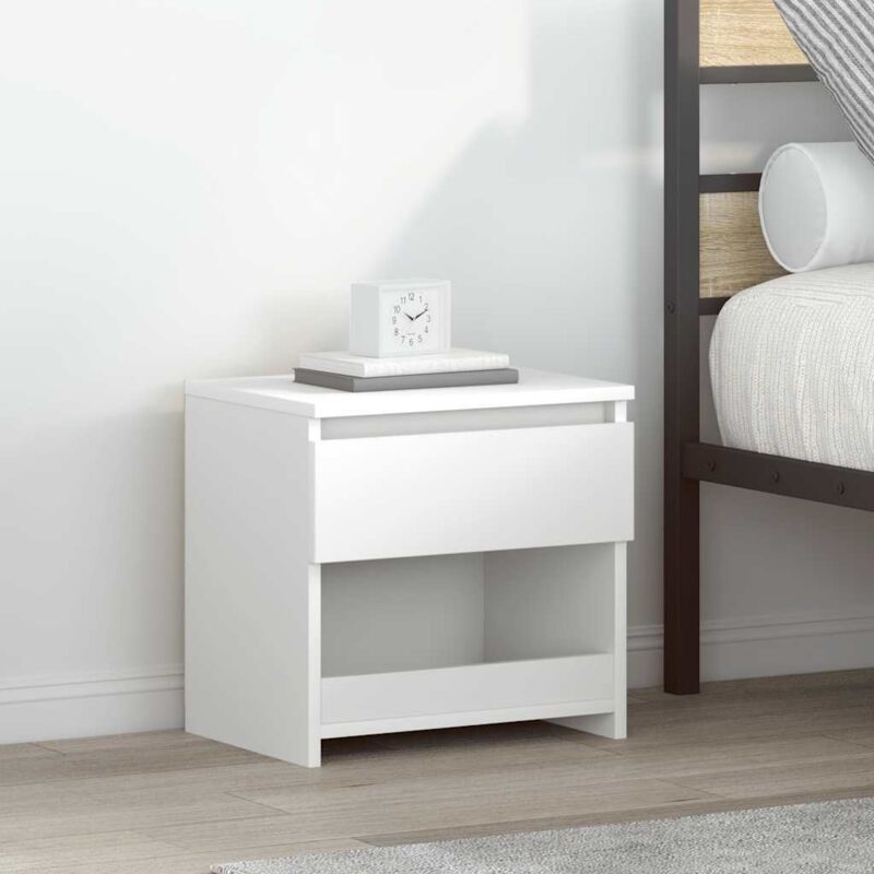 foto del prodotto vidaxl set 2 comodini con scomparto aperto e cassetto disponibili in vari colori colore bianco