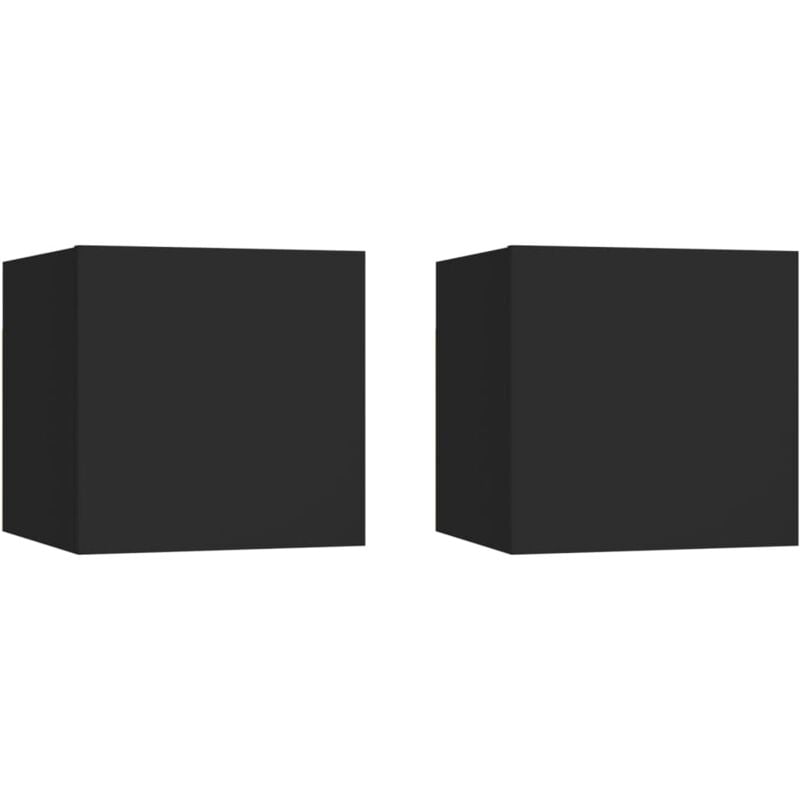foto del prodotto vidaxl set 2 comodini dal design moderno e unico con anta disponibile in vari colori colore nero