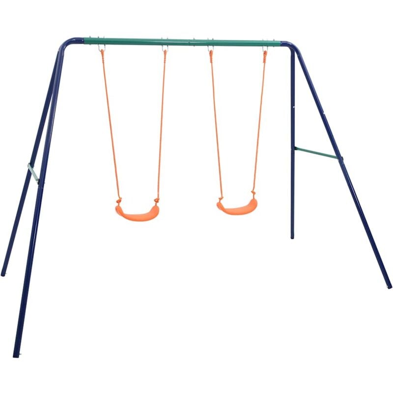 foto del prodotto vidaxl set altalene con 2 sedili in acciaio