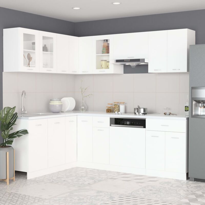 foto del prodotto vidaxl set armadi da cucina 11 pz bianco in truciolato