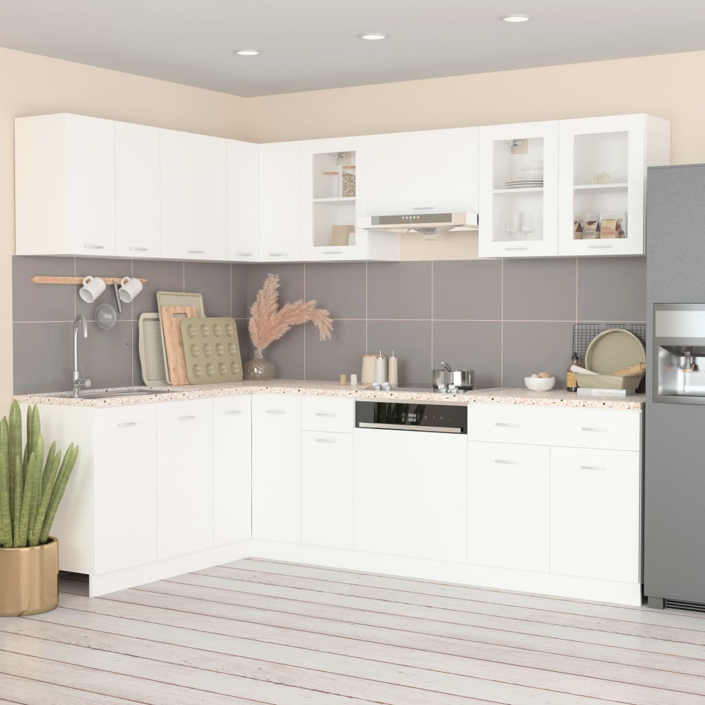 foto del prodotto vidaxl set armadi da cucina 11 pz bianco in truciolato