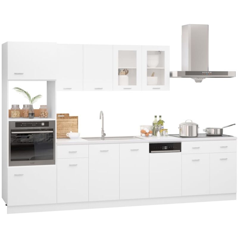 foto del prodotto vidaxl set armadi da cucina 7 pz bianco in truciolato