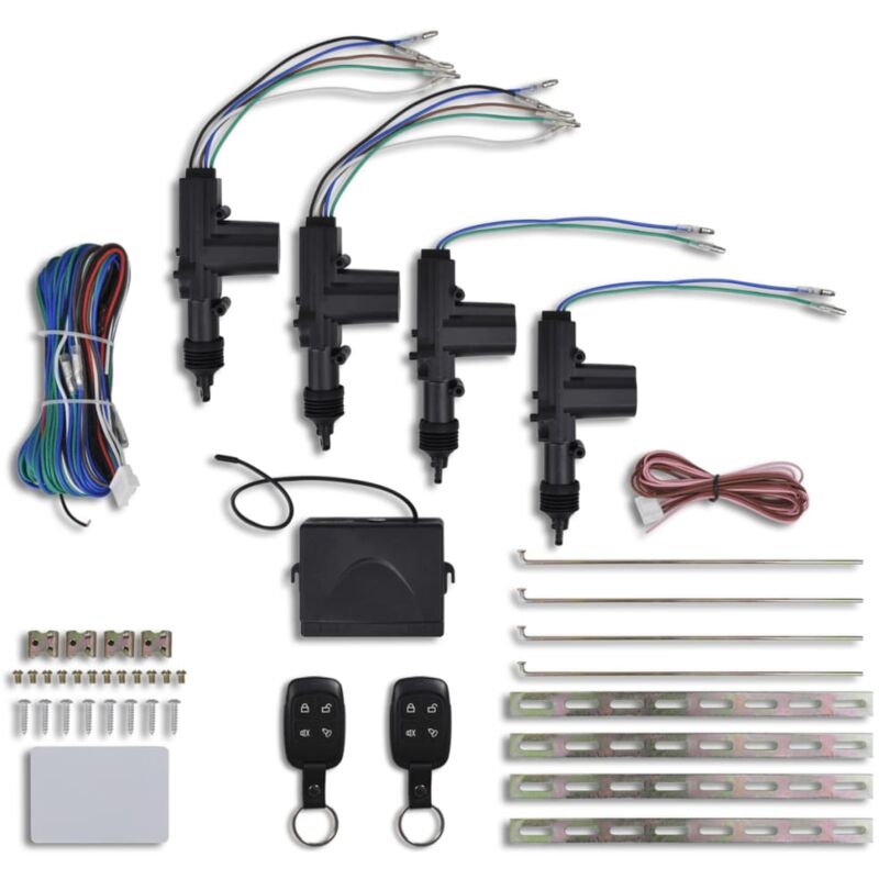 foto del prodotto vidaxl set auto chiusura centralizzata con 2 telecomandi 4 motori 12 v