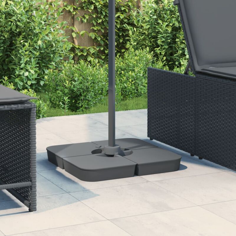 foto del prodotto vidaxl set base per ombrellone 4 pz con supporto a croce 100 kg pp