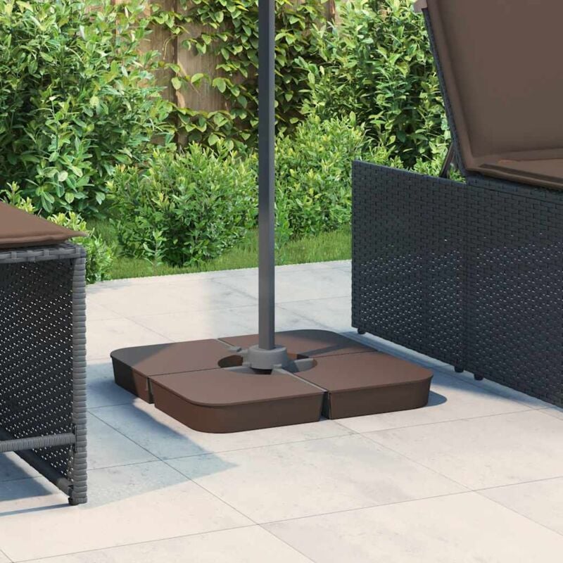 foto del prodotto vidaxl set base per ombrellone 4 pz con supporto a croce 100 kg pp