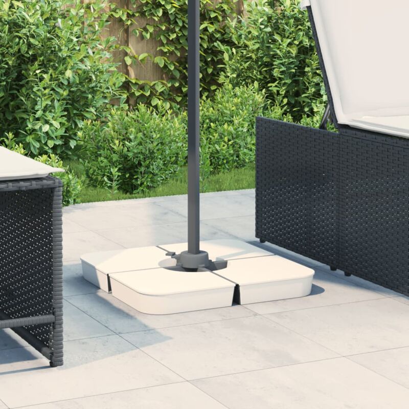 foto del prodotto vidaxl set base per ombrellone 4 pz con supporto a croce 100 kg pp