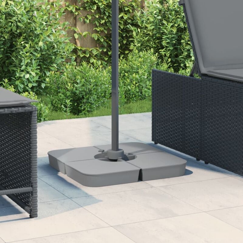 foto del prodotto vidaxl set base per ombrellone 4 pz con supporto a croce 100 kg pp