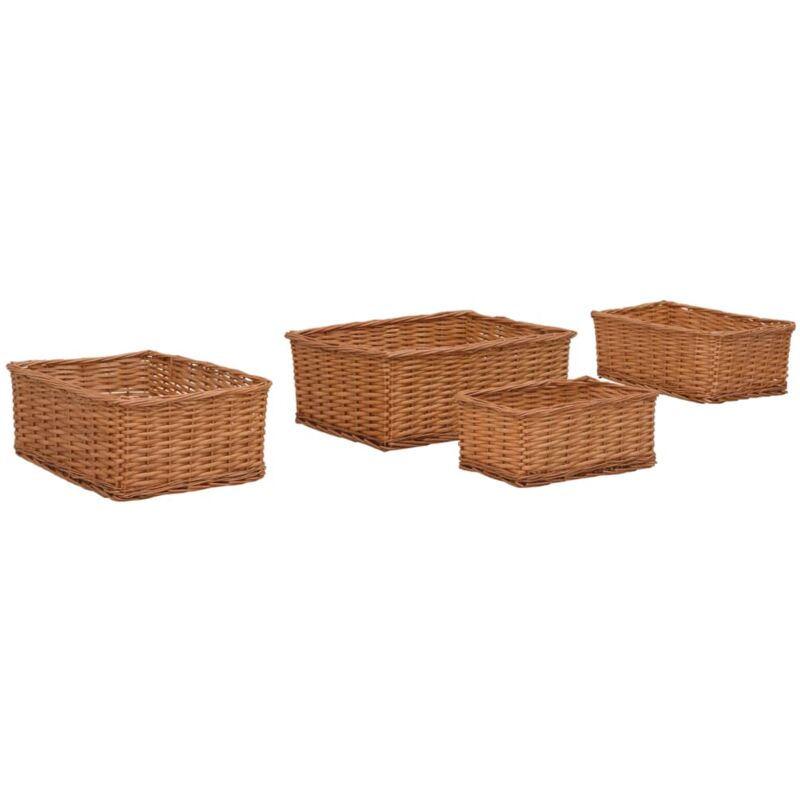 foto del prodotto vidaxl set cestini impilabili 4 pz marroni in salice