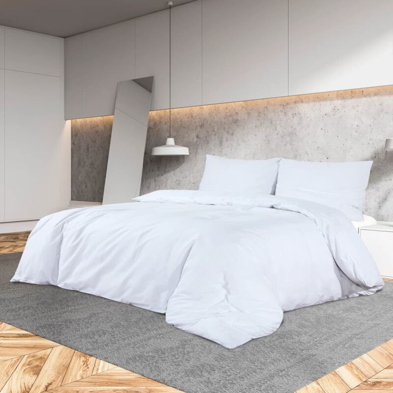 foto del prodotto vidaxl set copripiumino bianco 135x200 cm in microfibra leggera