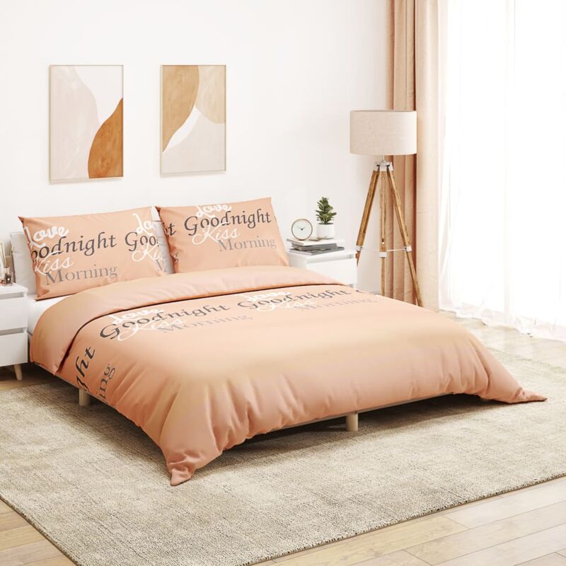 foto del prodotto vidaxl set copripiumino rosa 155x220 cm in cotone