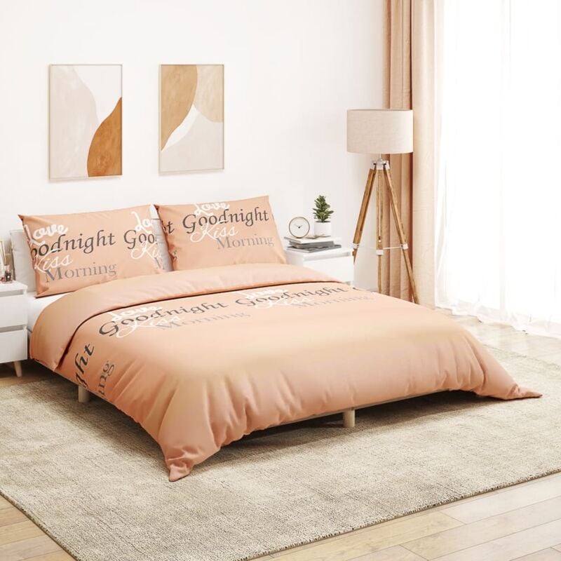 foto del prodotto vidaxl set copripiumino rosa 200x200 cm in cotone