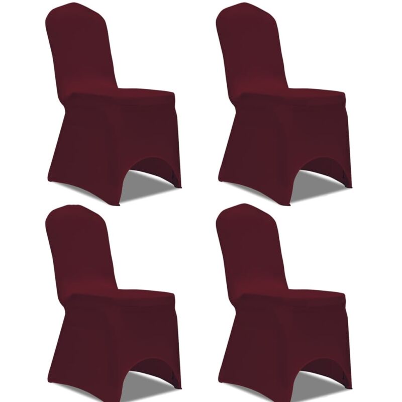 foto del prodotto vidaxl set coprisedie elastiche 4 pz rosso bord 