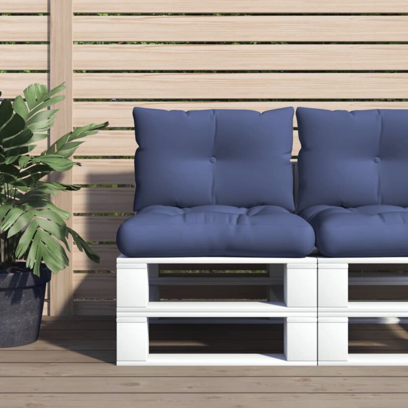 foto del prodotto vidaxl set cuscini per pallet blu marino 60x38x13 cm in tessuto