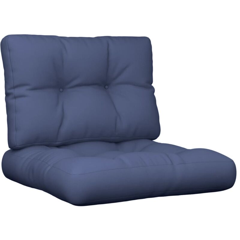 foto del prodotto vidaxl set cuscini per pallet blu marino 60x40x12 cm in tessuto