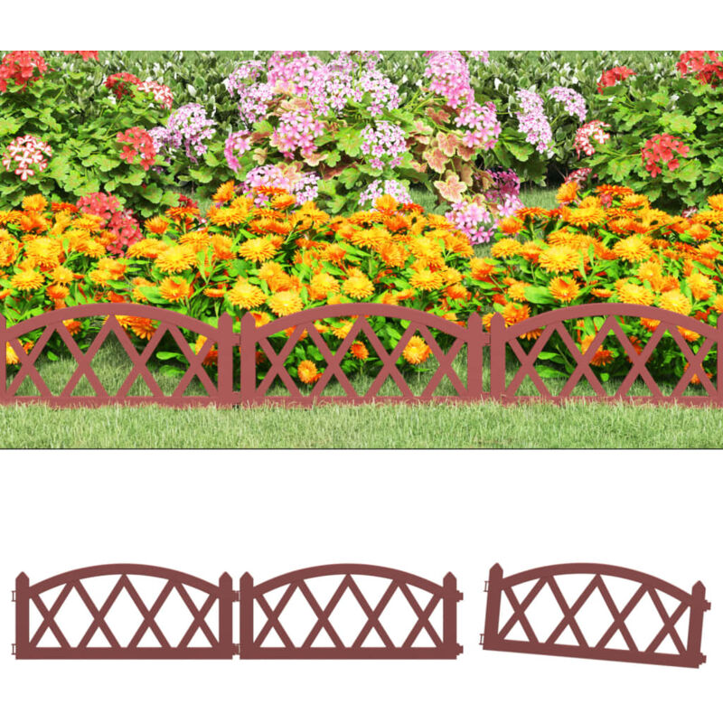 foto del prodotto vidaxl set da 17 bordi per prato dal design elegante decorazione da 60x25cm vari colori colore rosso
