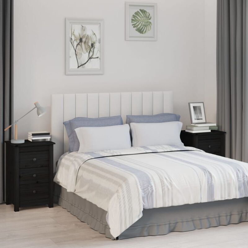 foto del prodotto vidaxl set da 2 comodini dal design classico con 3 cassetti vari colori colore nero